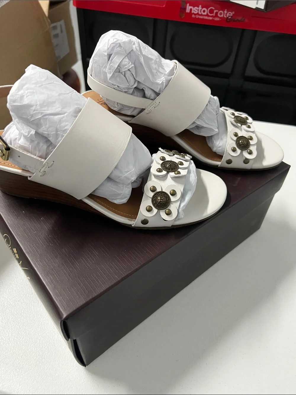 Patricia Nash Mirella Flower Wedge Sandal 9M